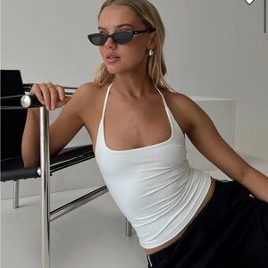 Princess Polly: Ezekiel Nylon Top White